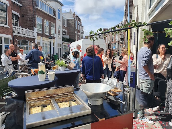 Fritesfiets in actie