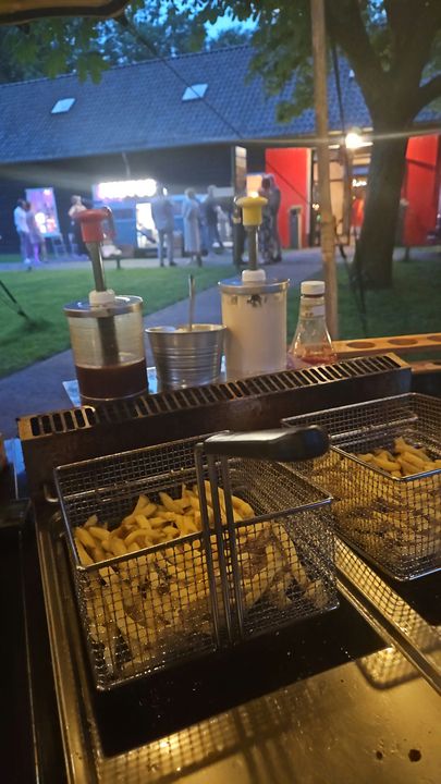 Fritesfiets in actie